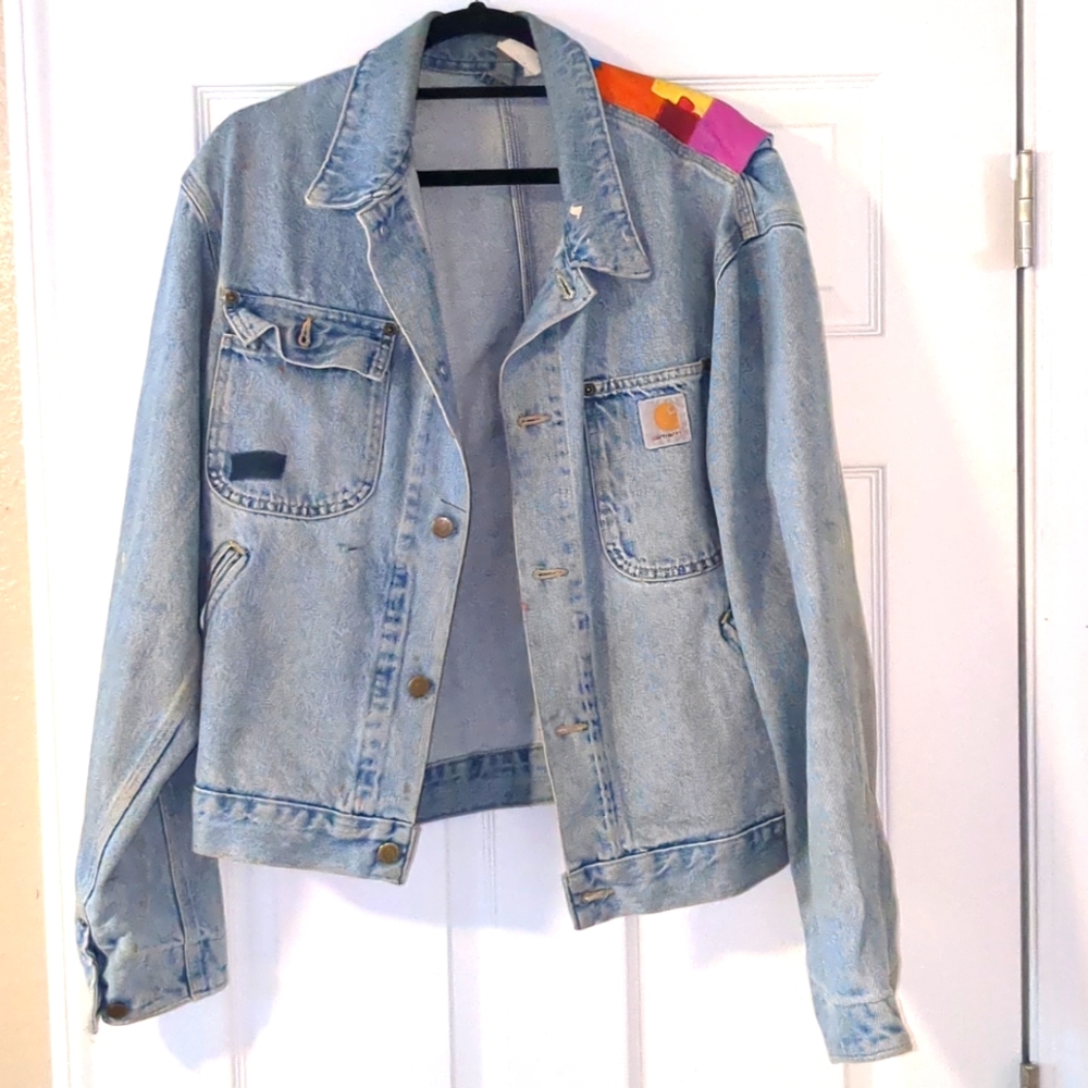 Carhartt Hand Painted Denim Jacket